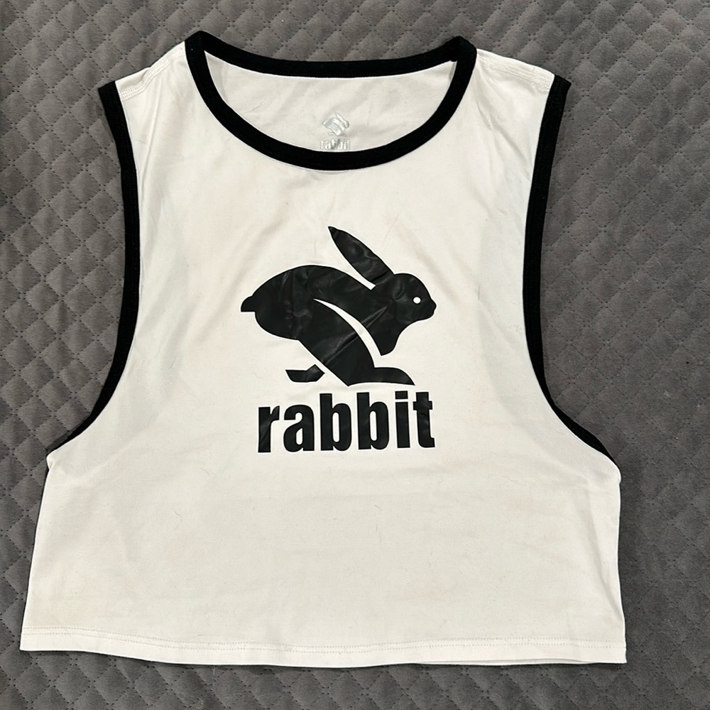 Run in rabbit crop top